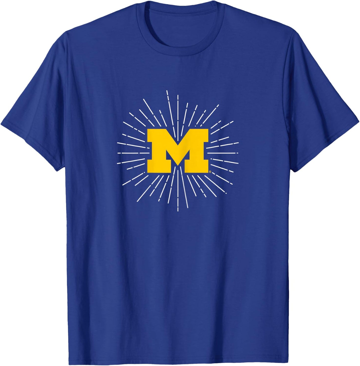 University of Michigan Wolverines U of M Burst T-Shirt - T-Shirt | Royal