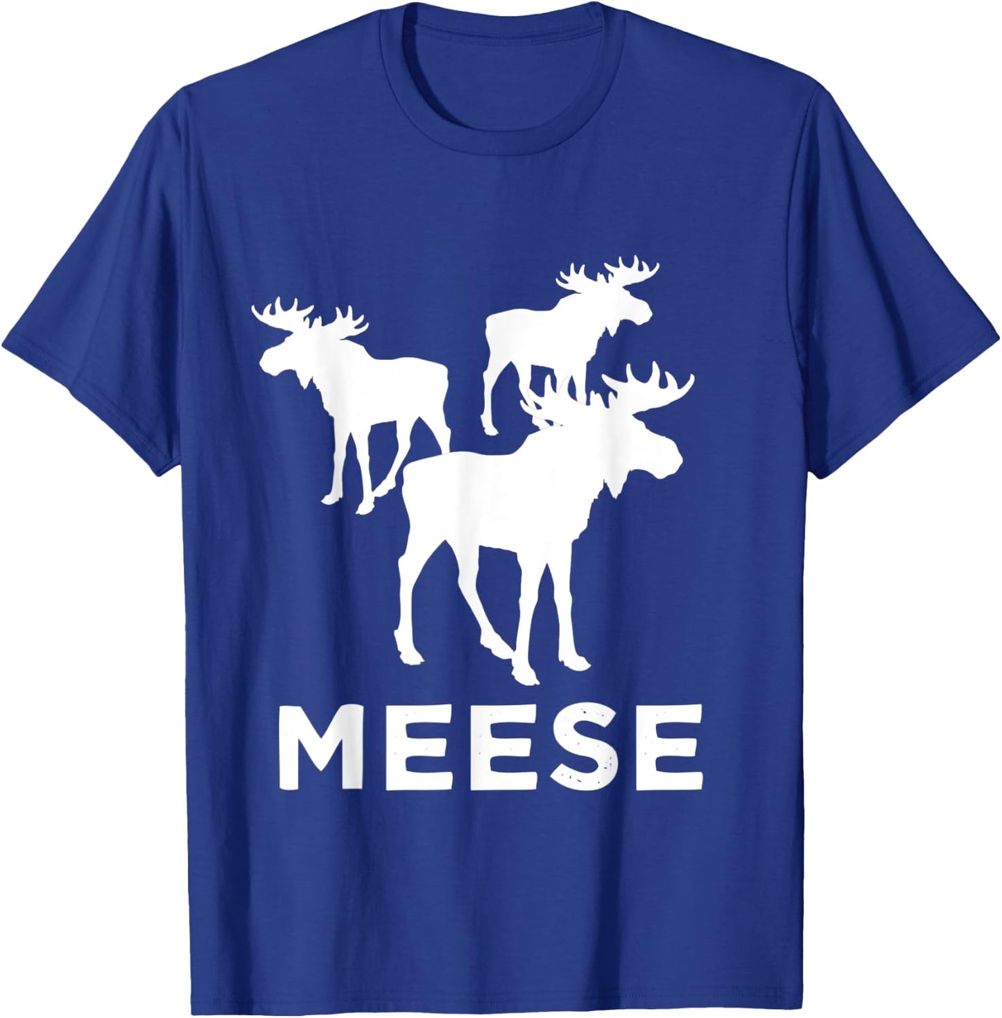 Meese Funny Moose Lover Gift Wildlife Woodland Animal T-Shirt - T-Shirt | Royal