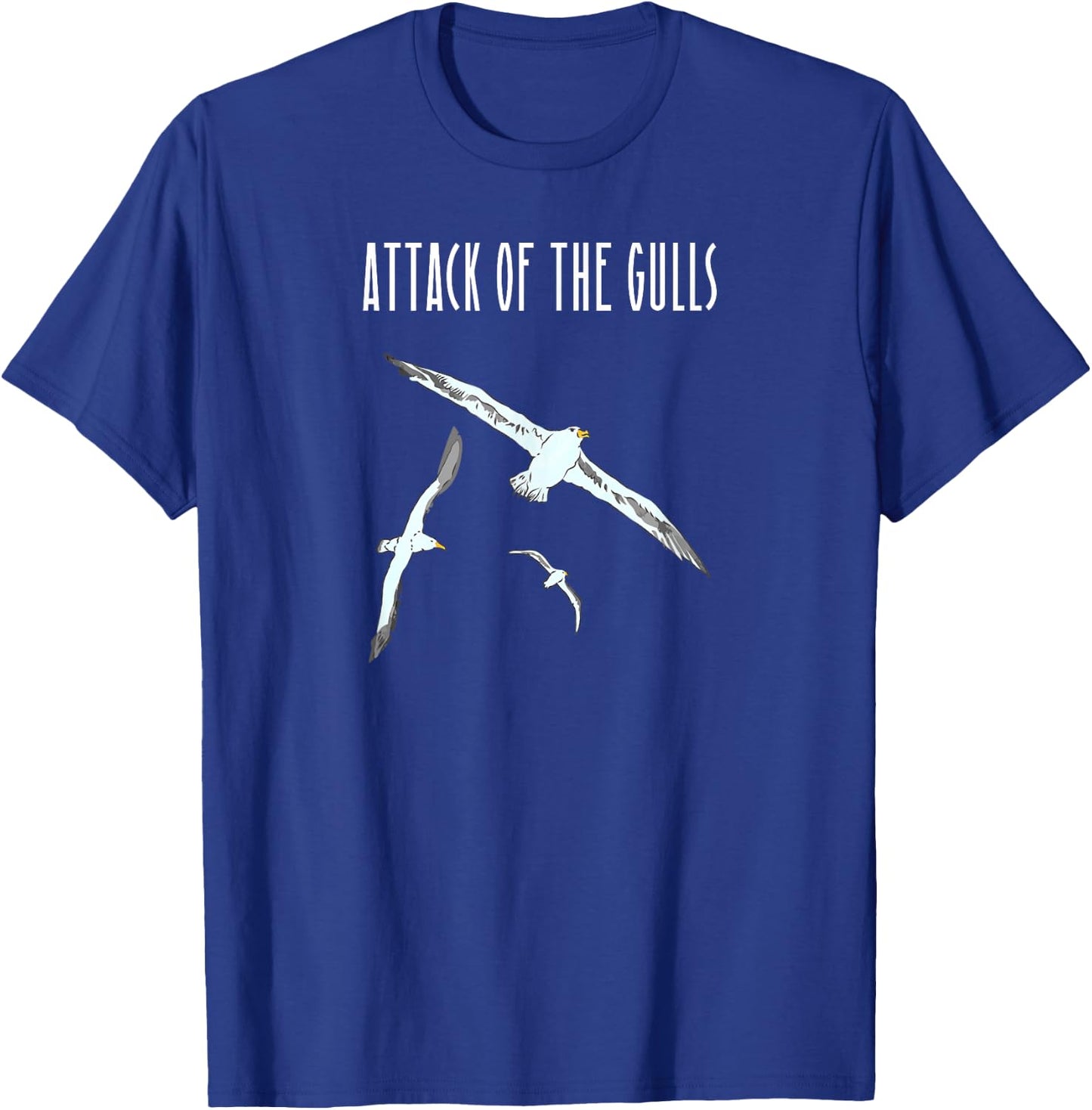 Funny Seagull Attack of the Gulls Meme T-Shirt - T-Shirt | Royal