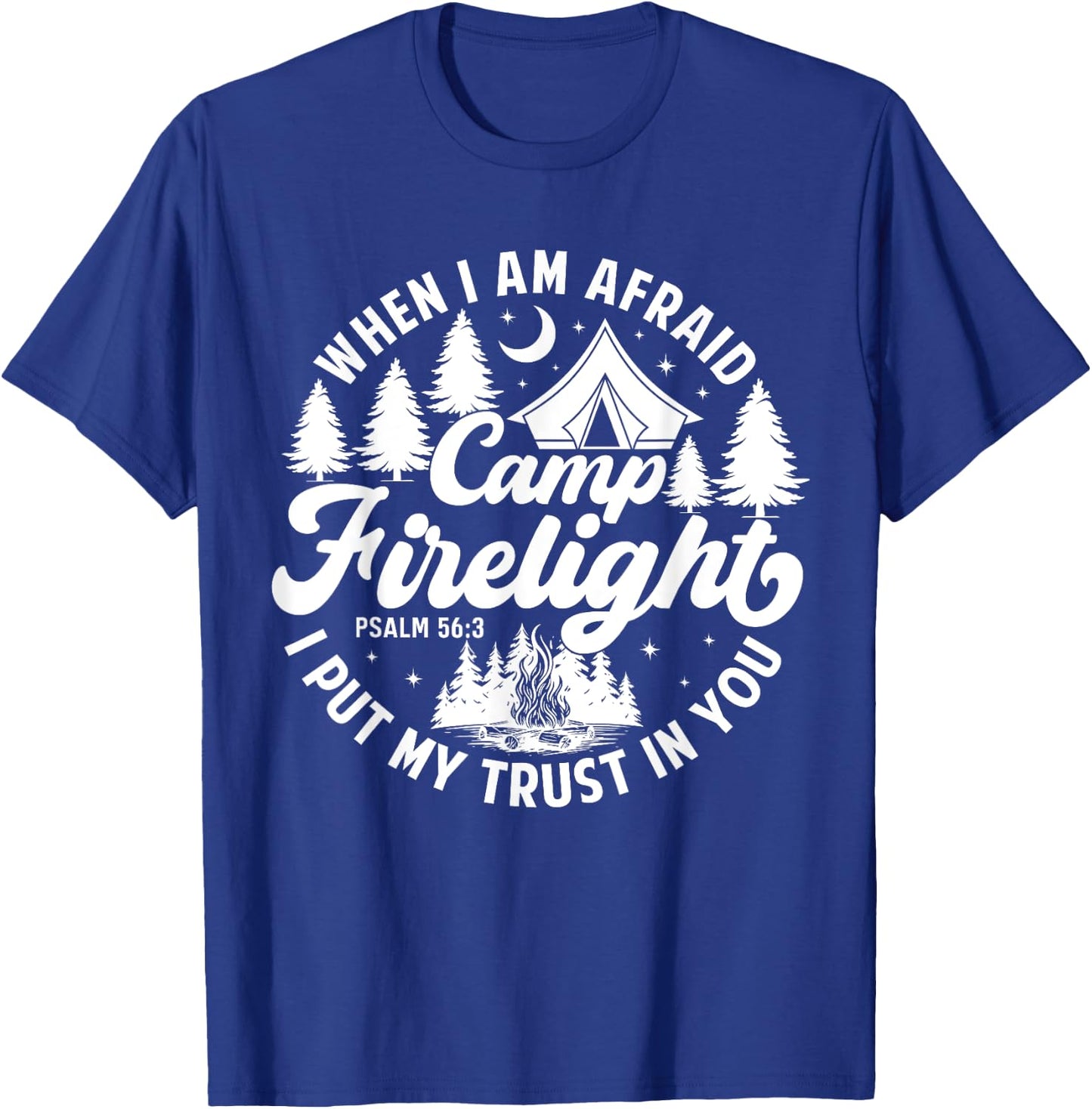 Camp Firelight Vacation Bible School Christian Summer Camp T-Shirt - T-Shirt | Royal