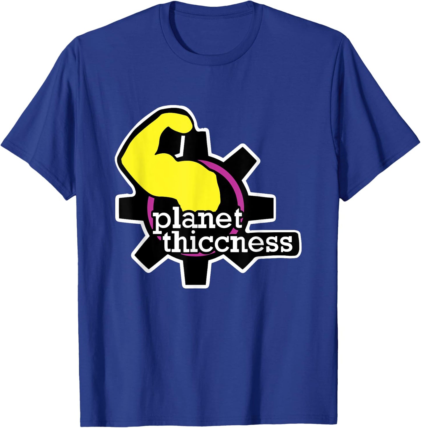 Planet Thiccness Funny Gym Thickness T-Shirt - T-Shirt | Royal