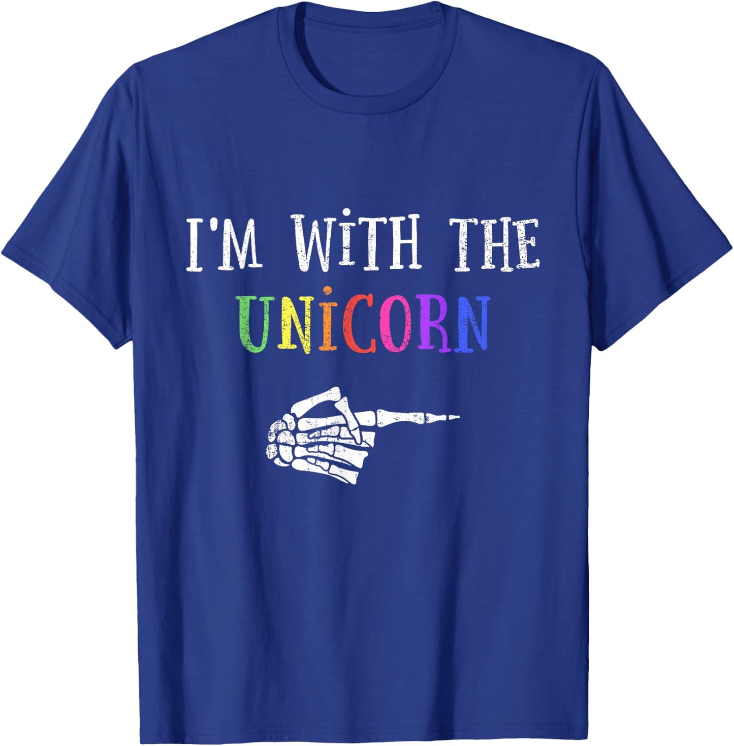 Im with unicorn matching partner couple costume halloween T-Shirt - T-Shirt | Royal
