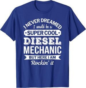 Diesel Mechanic Gifts Funny T-Shirt - T-Shirt | Royal