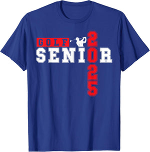 Golf Senior Night Golf Senior 2025 Graduation 9 T-Shirt - T-Shirt | Royal
