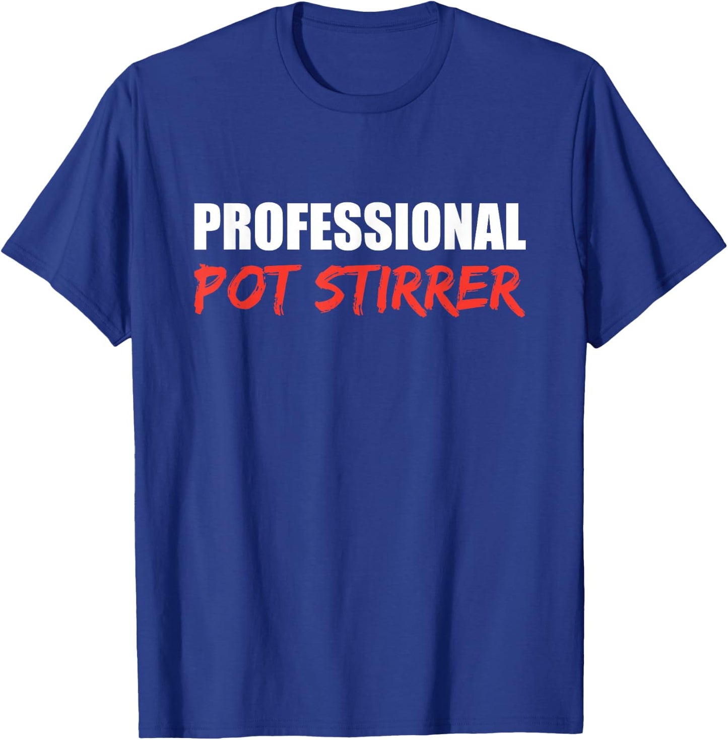 Chef Cook Culinary Professional Kitchen Cooking Professional Pot Stirrer - Black, Small, , Short Sleeve, Cotton Blend, Classic Fit, Mandarin Collar, Modern Professional, Imported T-Shirt - T-Shirt | Royal