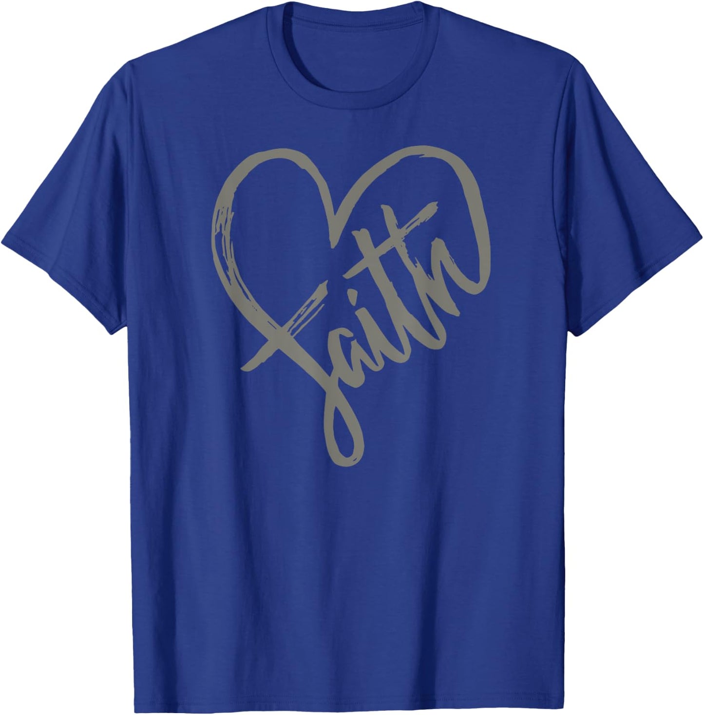 faith heart Christian graphic T-Shirt - T-Shirt | Royal