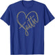 faith heart Christian graphic T-Shirt - T-Shirt | Royal