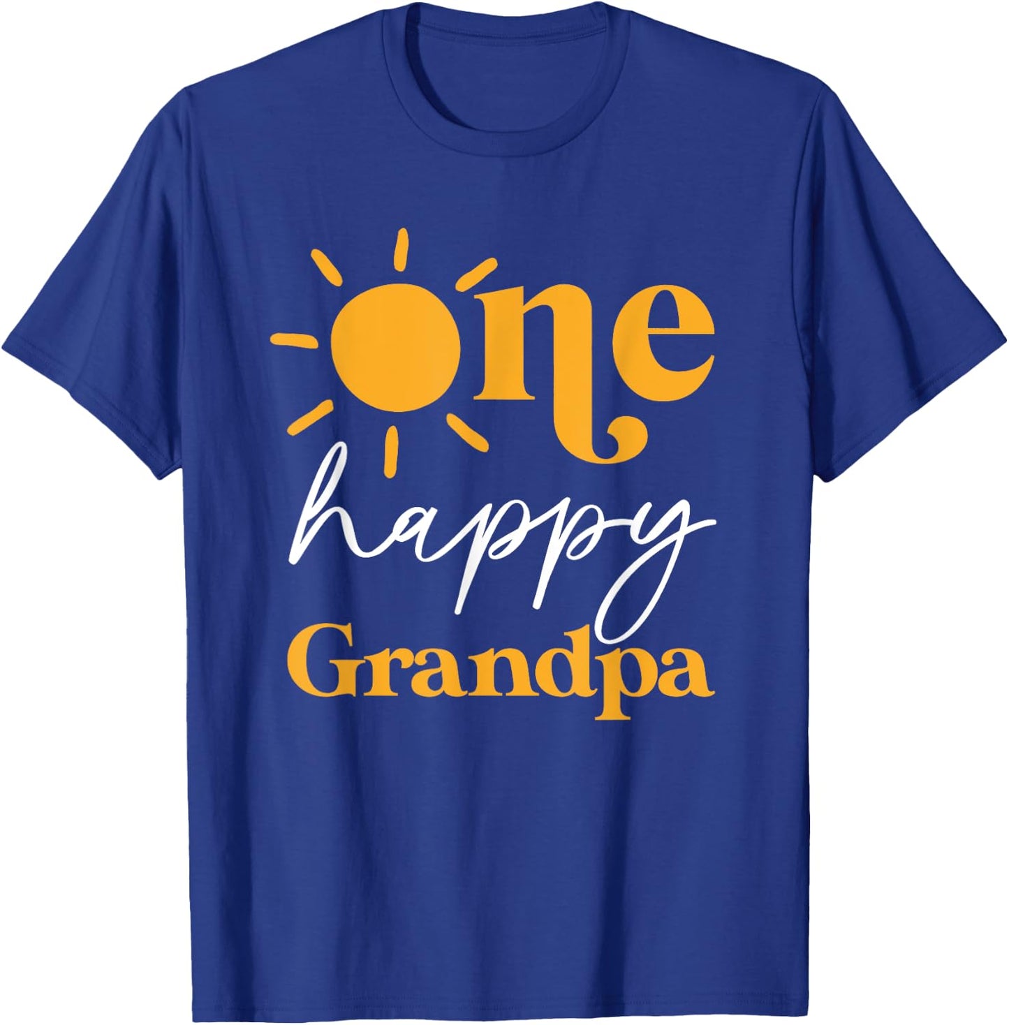 One Happy Grandpa of The Birthday First Trip Around the Sun T-Shirt - T-Shirt | Royal