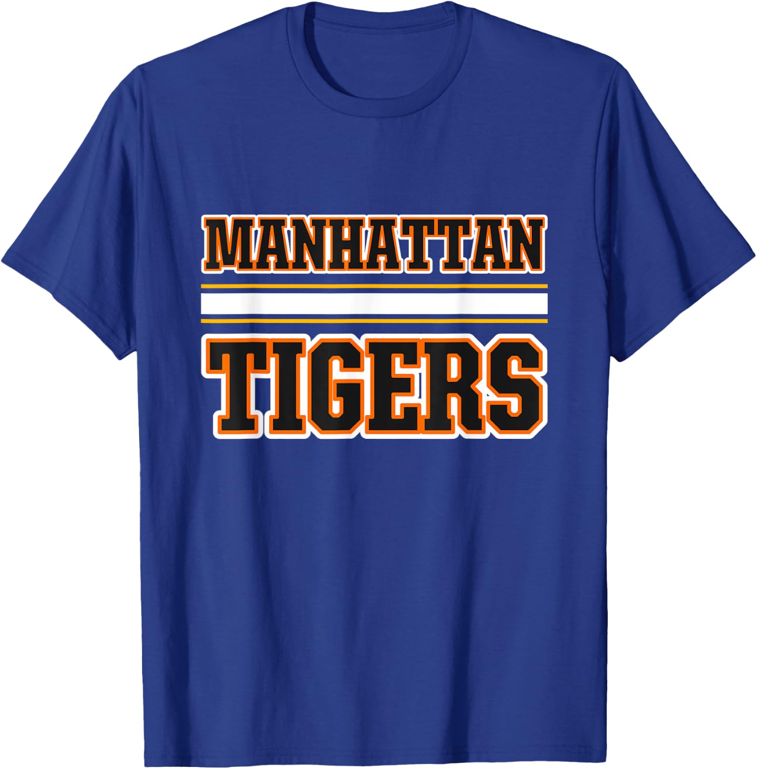Manhattan Tigers Horizontal Stripes T-Shirt - T-Shirt | Royal
