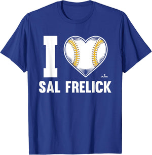 I Heart Sal Frelick Prospect Baseball Fan Gear T-Shirt - T-Shirt | Royal
