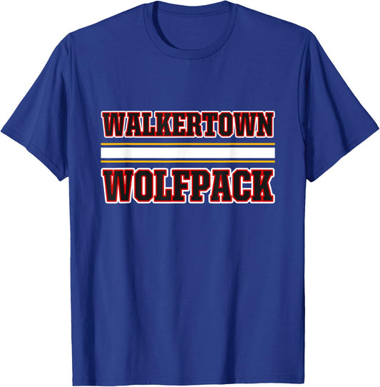 Walkertown Wolfpack Horizontal Stripes T-Shirt - T-Shirt | Royal