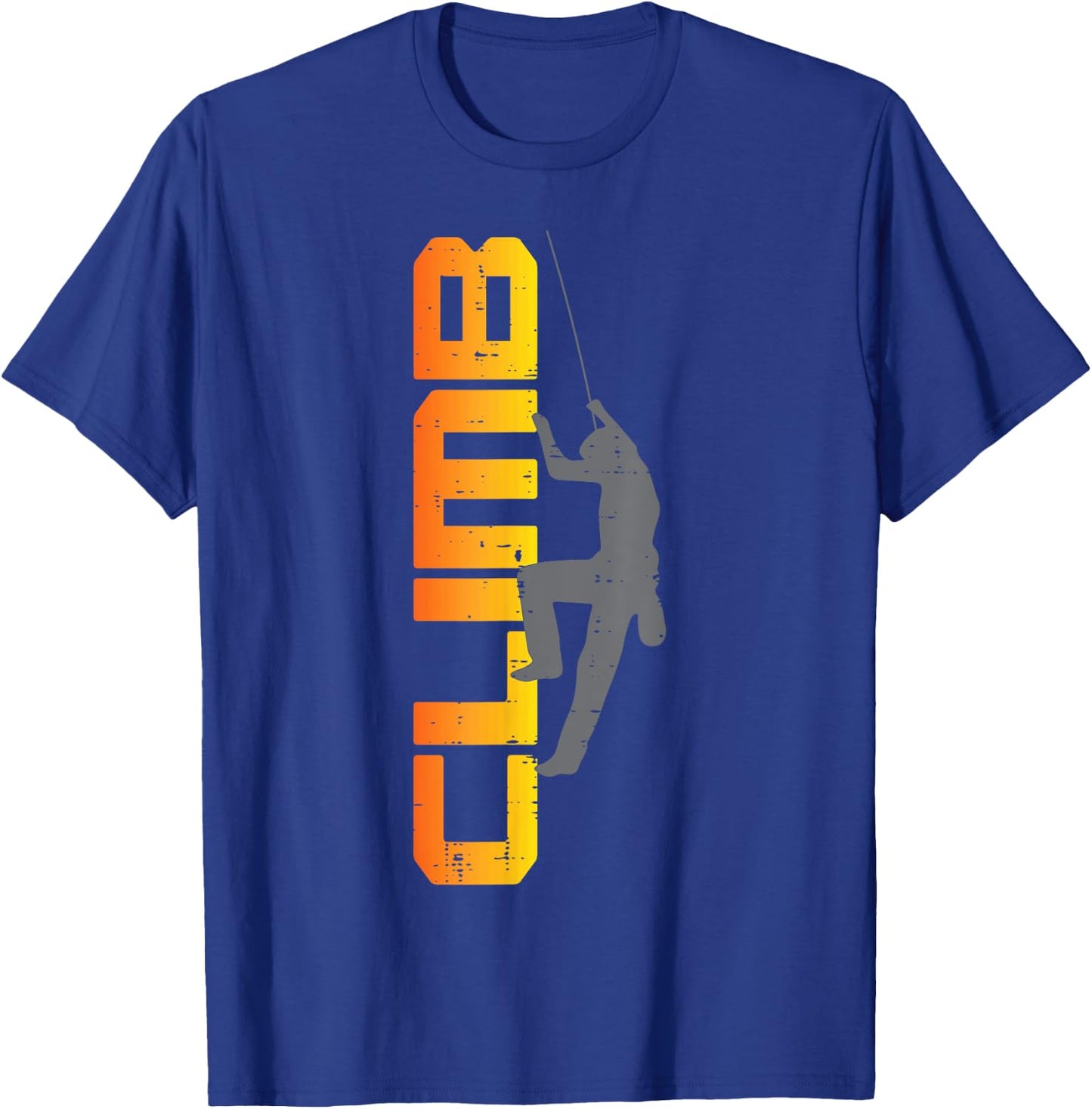 Rock Climber Climb Letters Climbing Bouldering Men Women Kid T-Shirt - T-Shirt | Royal
