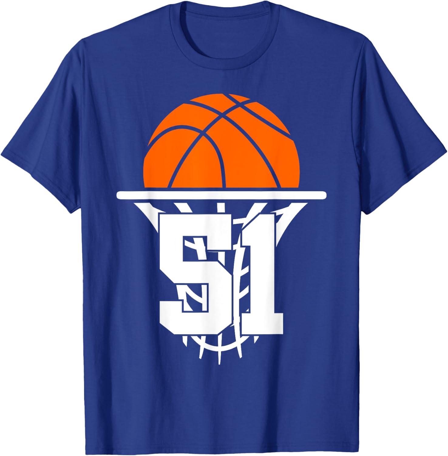 51 YEARS BASKETBALL 51st BIRTHDAY T-Shirt - T-Shirt | Royal