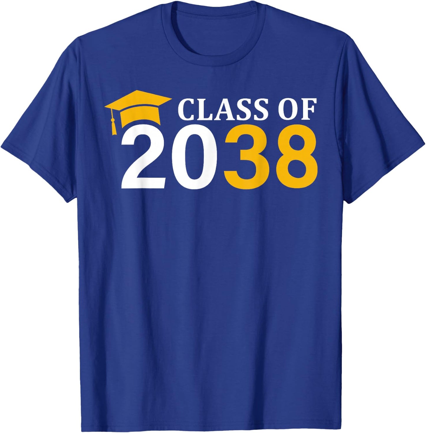 Class of 2038 Grow With Me Kindergarten K-12 Class of 2038 T-Shirt - T-Shirt | Royal