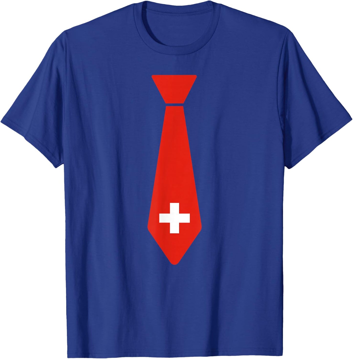 Switzerland Flag Tie Cute Necktie Funny Swiss Boys Toddlers T-Shirt - T-Shirt | Royal