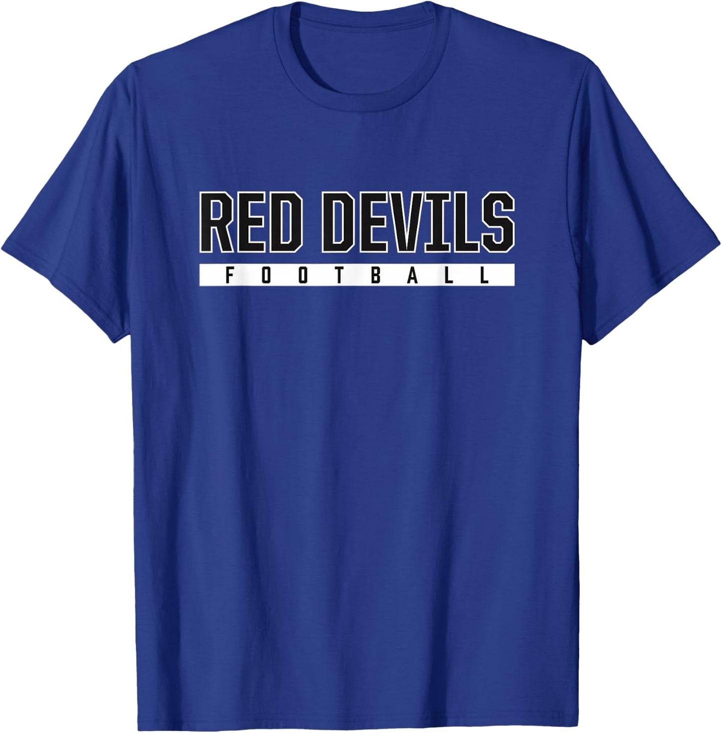 Red Devils Central High School Football T-Shirt - T-Shirt | Royal