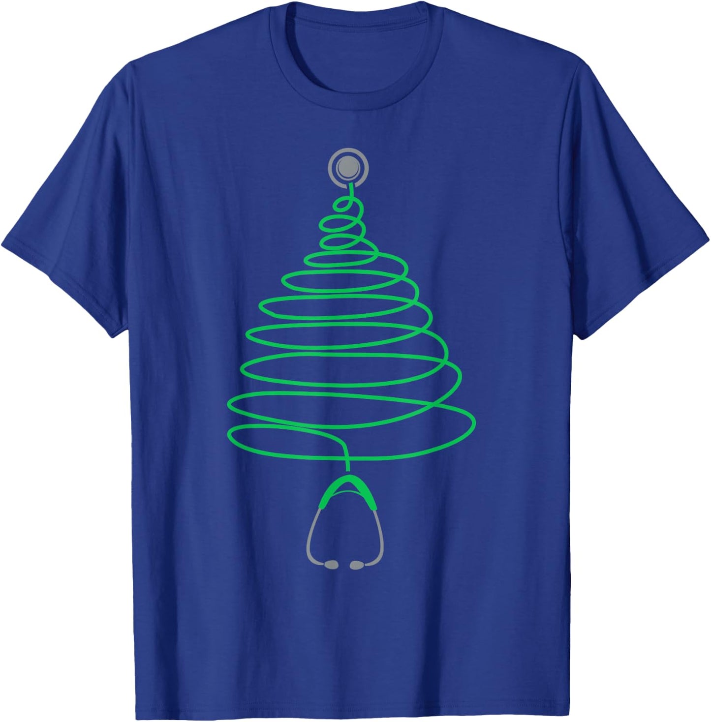 Christmas Tree Stethoscope Nurse Doctor Xmas RN Nursing T-Shirt - T-Shirt | Royal
