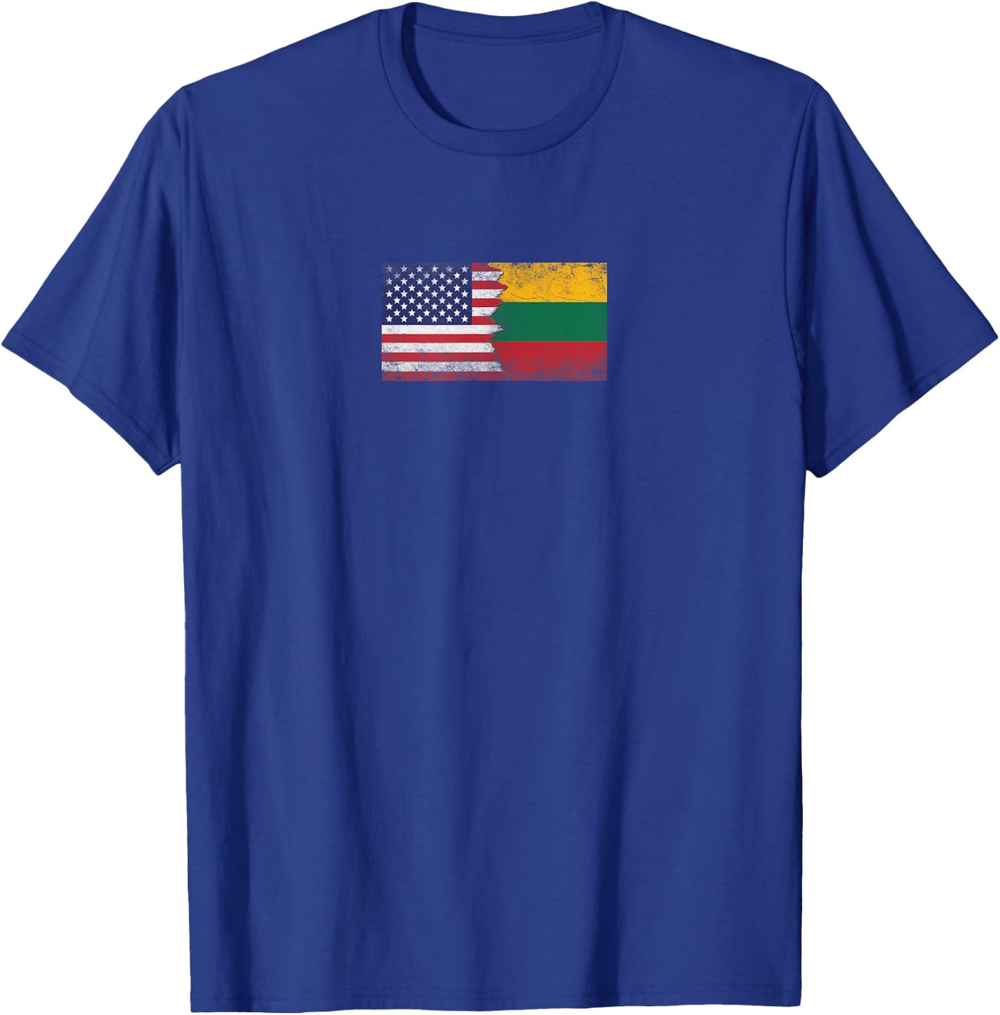 USA Lithuania Flags - United States of America, Lithuanian T-Shirt - T-Shirt | Royal