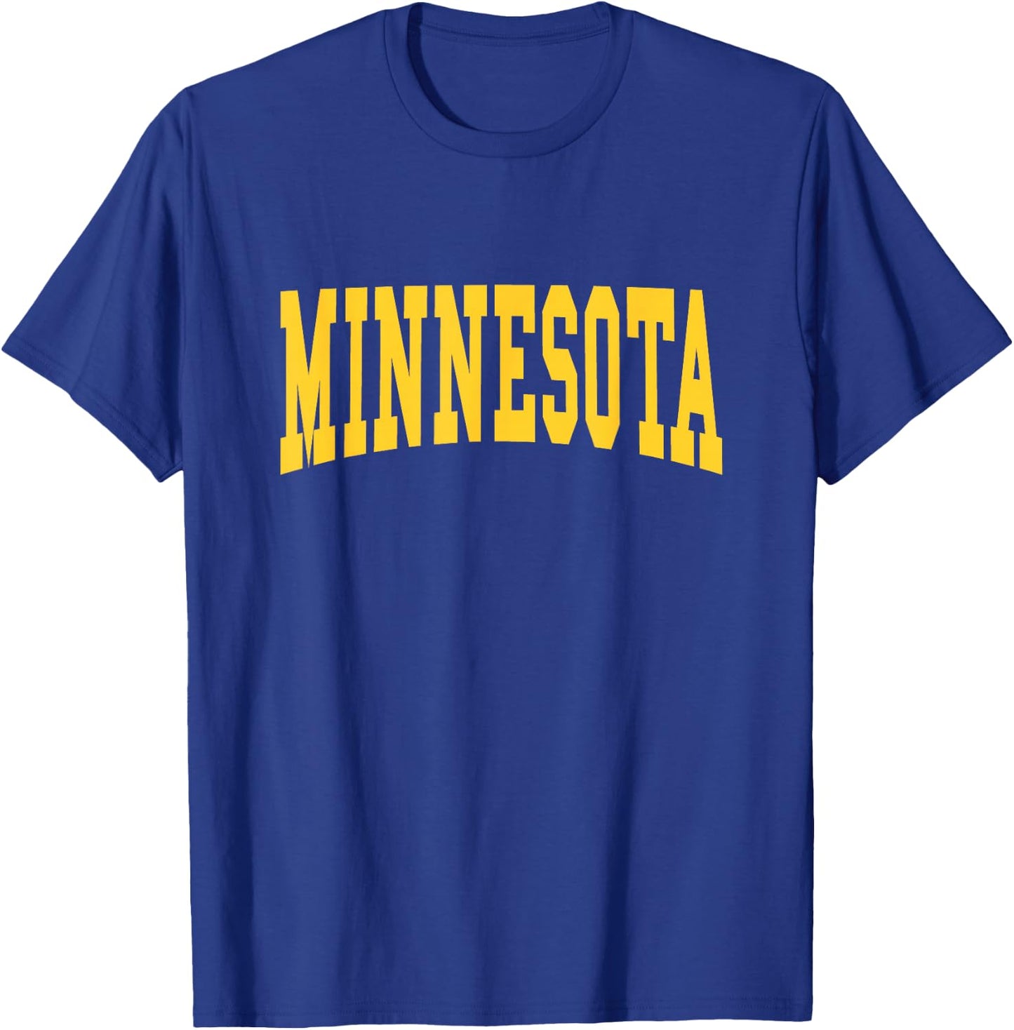 Graphic Apparel Co. - MINNESOTA - Red Classic Fit - Small - Short Sleeve - Letter Print - - Modern Classic Throwback Design T-Shirt - T-Shirt | Royal