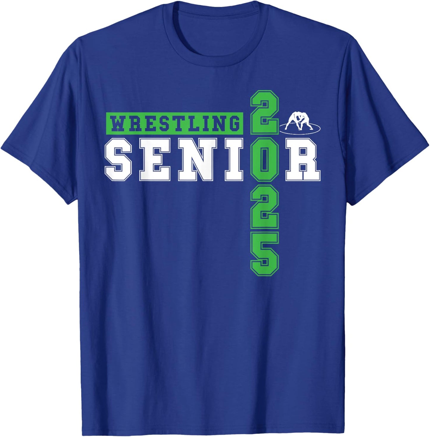 Wrestling Senior Night Wrestling Senior 2025 Graduation 34 T-Shirt - T-Shirt | Royal