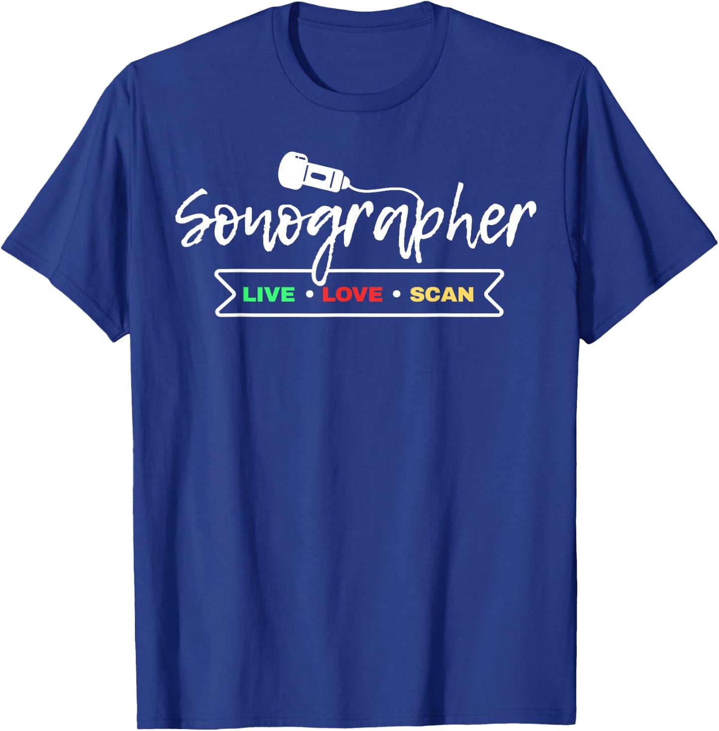 Retro Sonographer Ultrasound Sonography Technician T-Shirt - T-Shirt | Royal
