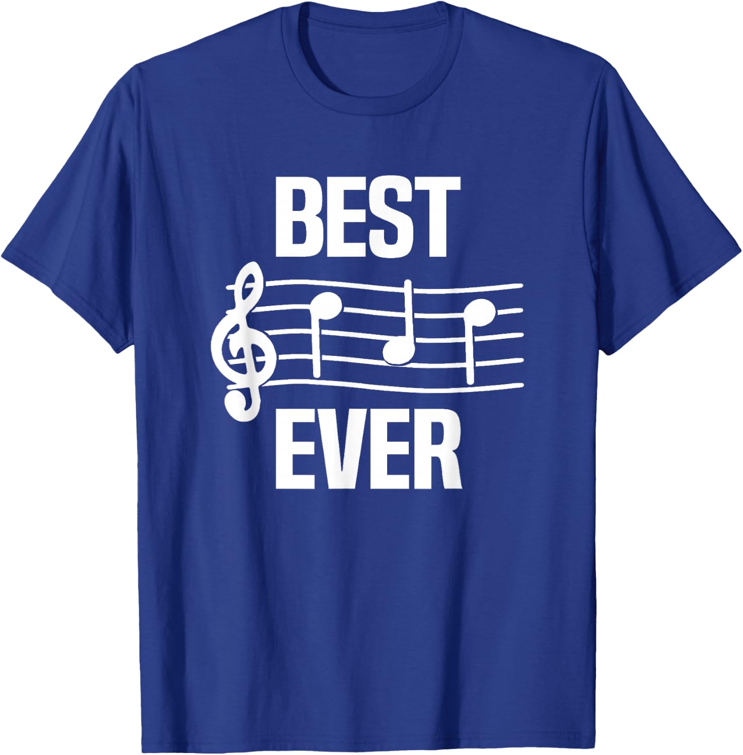 Best Dad Ever Music Shirt Notes Funny Fathers Day Gift T-Shirt - T-Shirt | Royal