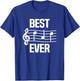 Best Dad Ever Music Shirt Notes Funny Fathers Day Gift T-Shirt - T-Shirt | Royal