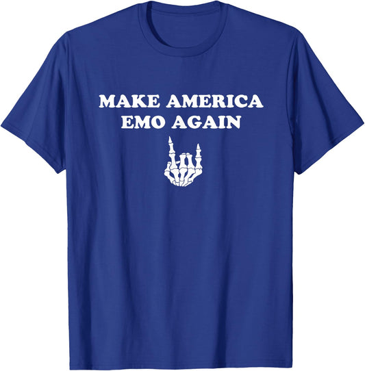 Make America Emo Again Funny Punk Band T-Shirt - T-Shirt | Royal
