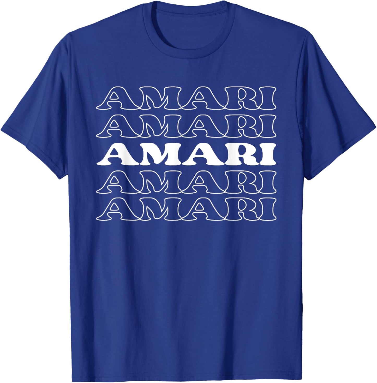 Amari Name Personalized First Nickname Surname T-Shirt - T-Shirt | Royal