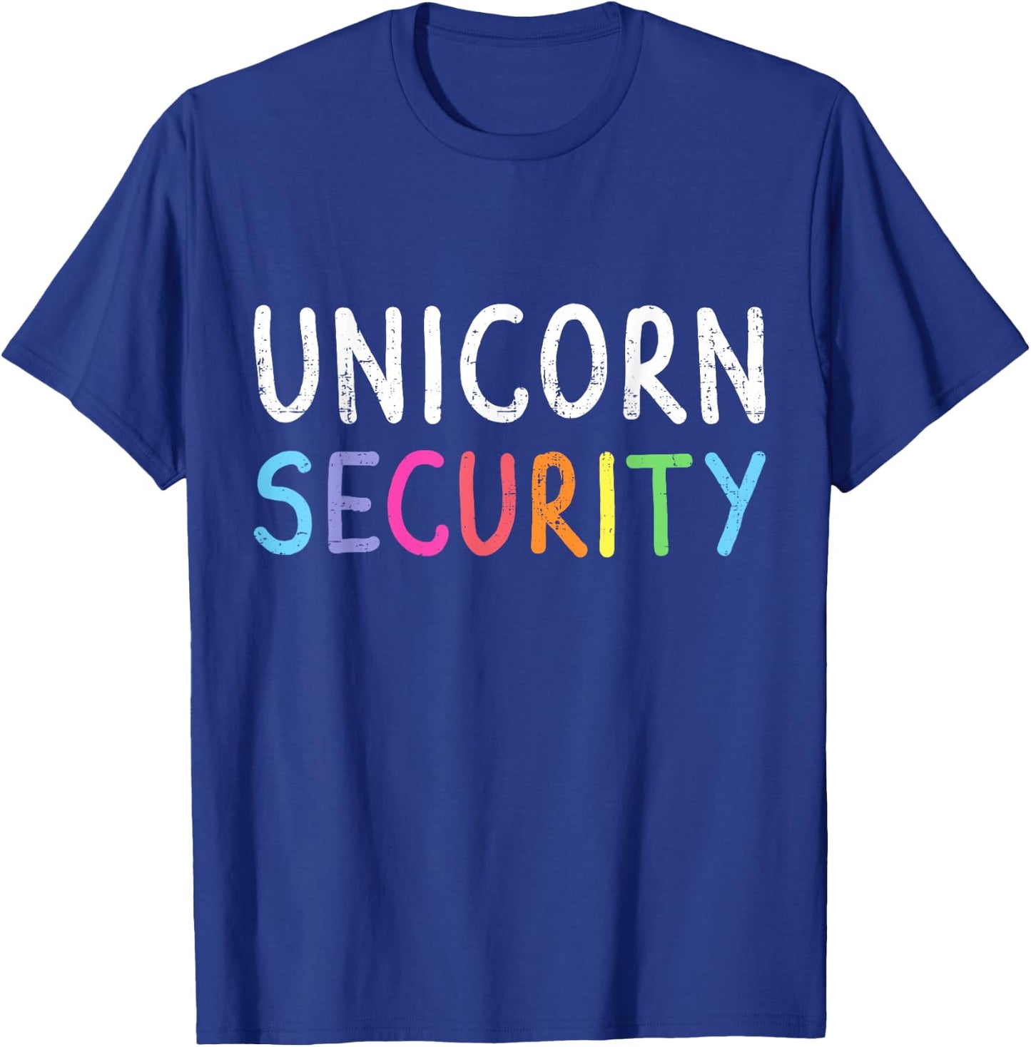 Unicorn security lazy DIY halloween costume mom dad daughter T-Shirt - T-Shirt | Royal
