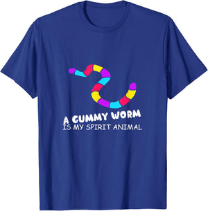 Funny - A Gummy Worm Is My Spirit Animal T-Shirt - T-Shirt | Royal