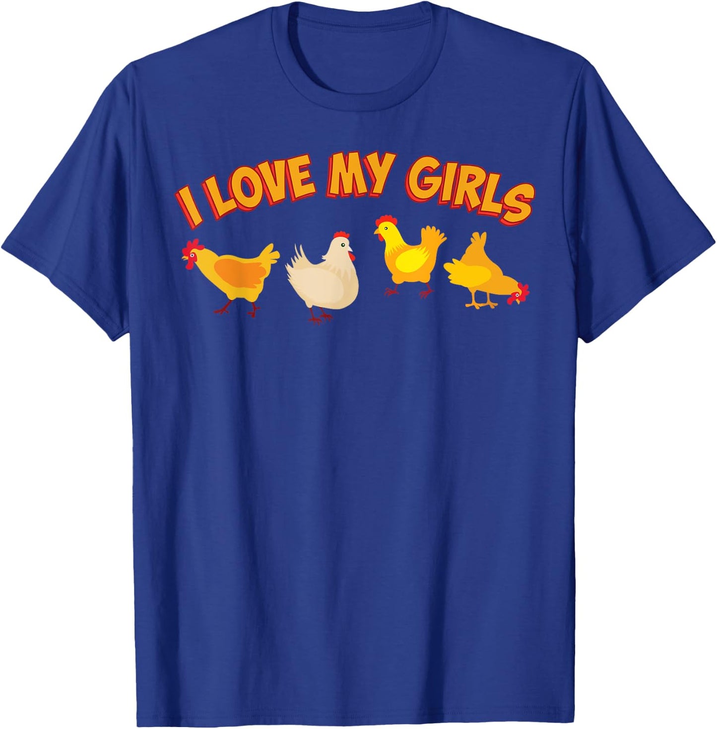 Funny Chicken Art Women Chick Farmer Chicken Lover T-Shirt - T-Shirt | Royal