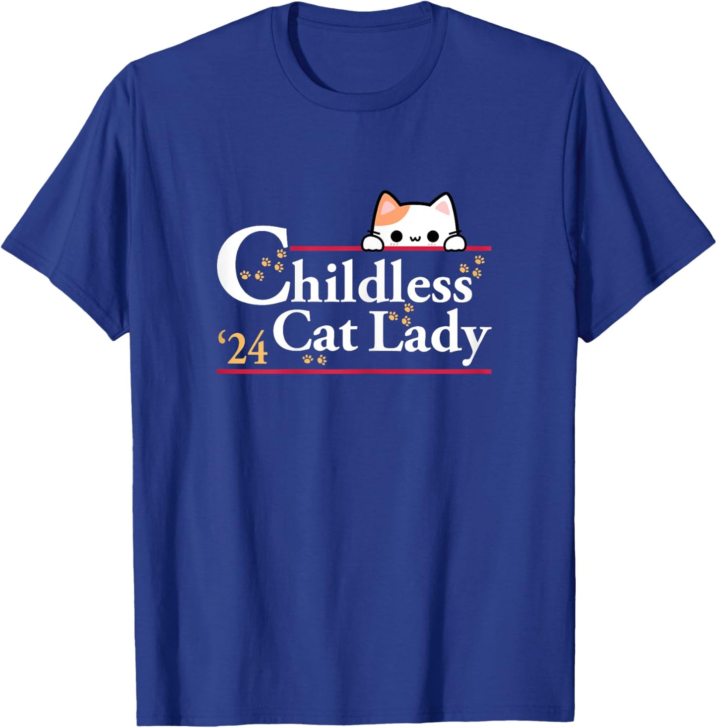 2024 Childless Cat Lady T-Shirt - T-Shirt | Royal