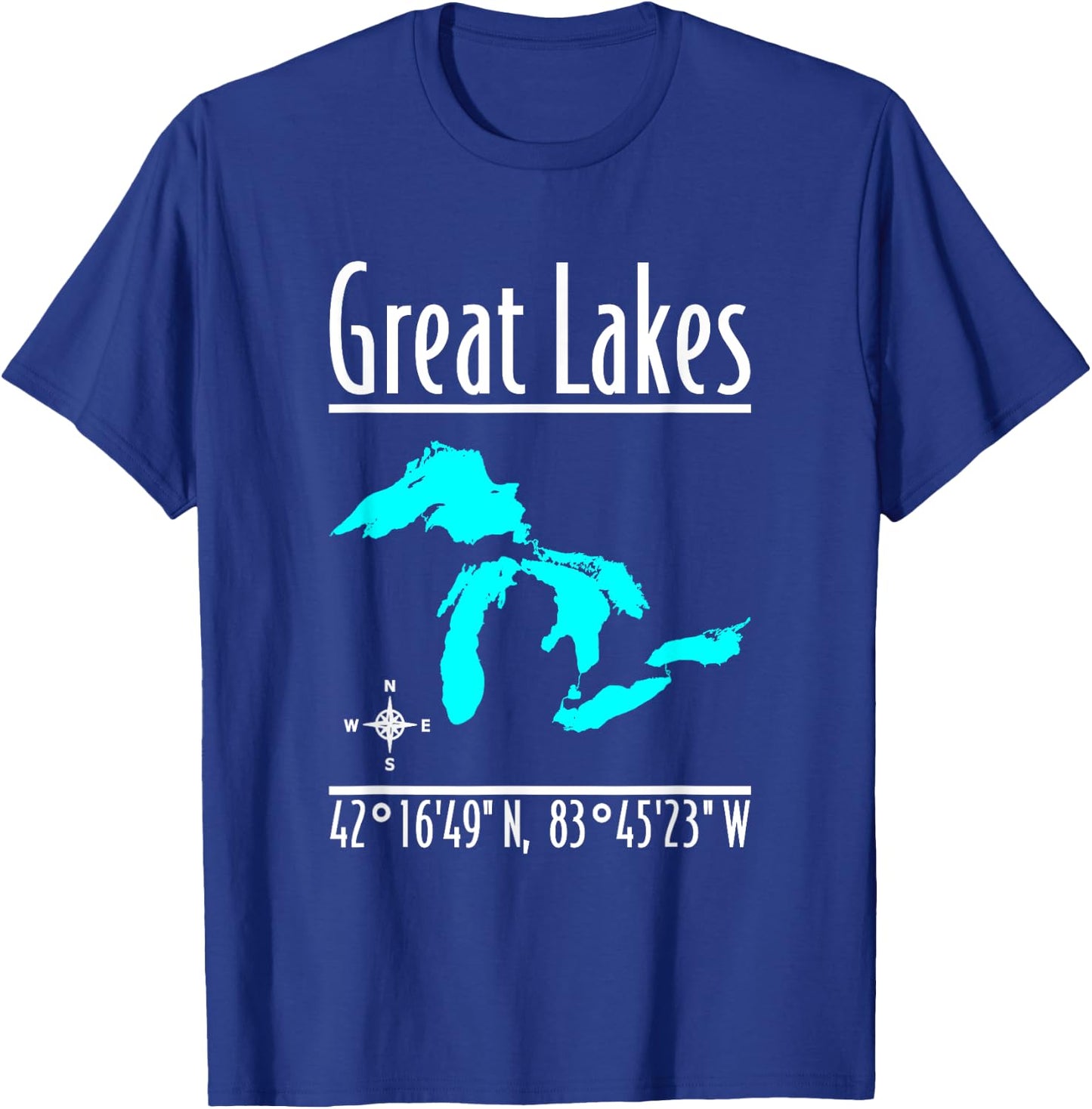 Modern The Great Lakes T-Shirt - T-Shirt | Royal
