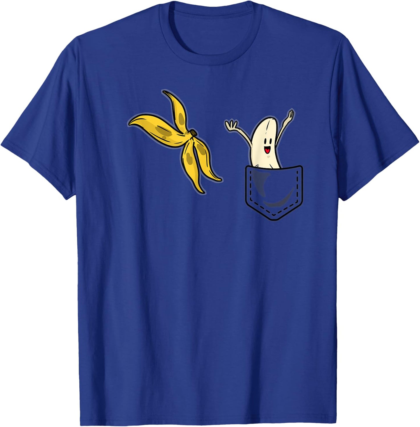 Banana Striptease Funny - Banana Pocket Cool T-Shirt - T-Shirt | Royal