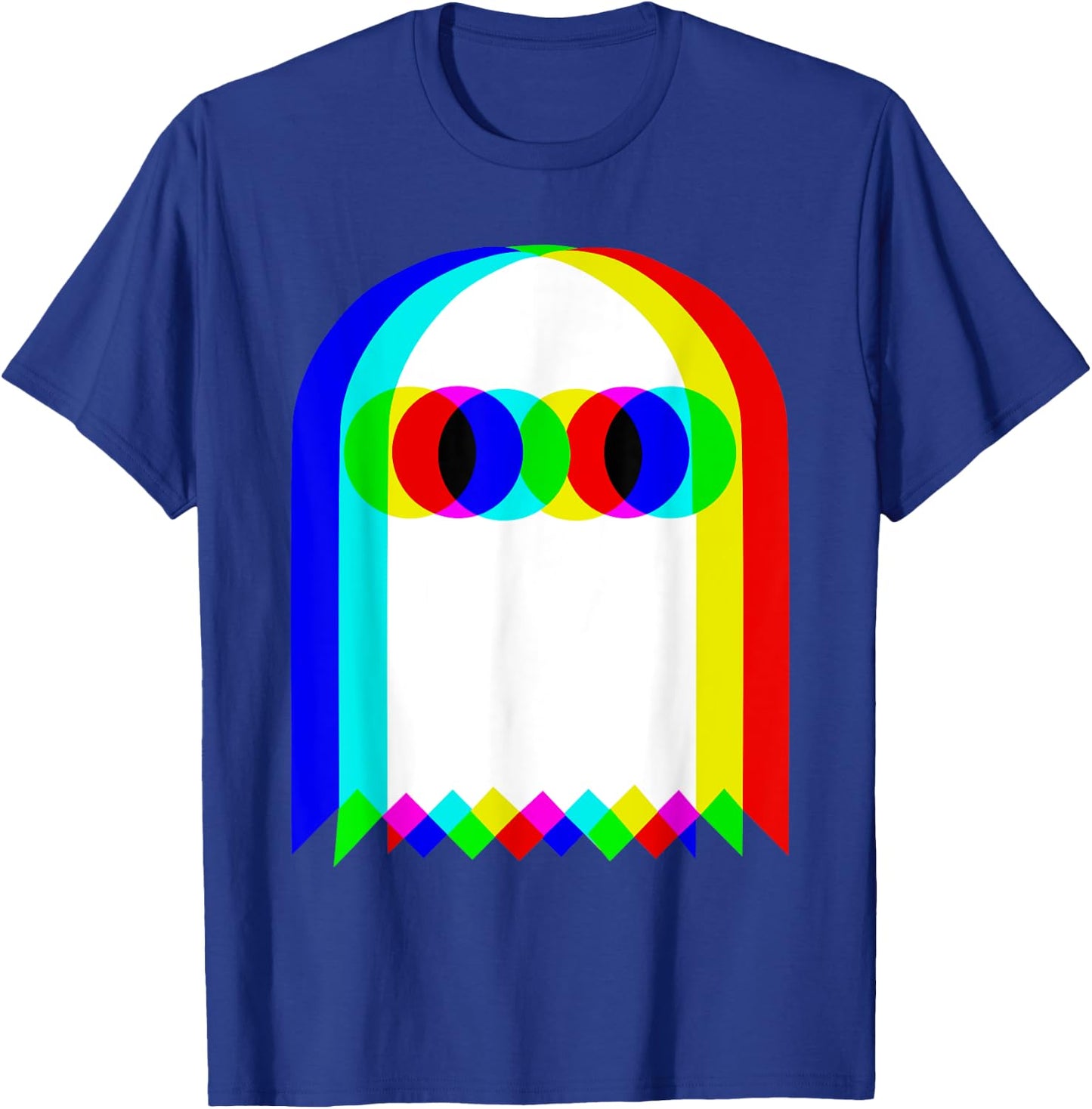 Halloween Glitch Ghost - Multicolor Spooky T-Shirt - T-Shirt | Royal