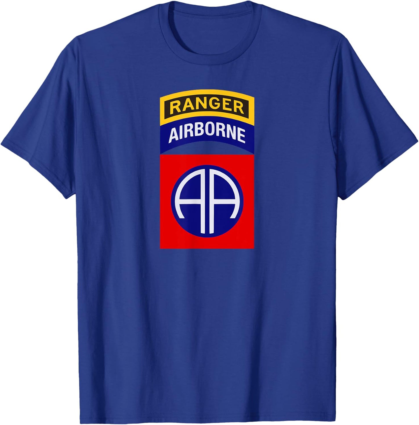 82nd Airborne Shirt - 82nd Airborne Ranger Shirt - Center T-Shirt - T-Shirt | Royal