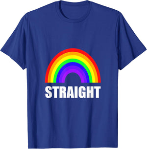 Straight Heterosexual Rainbow Funny T-Shirt - T-Shirt | Royal