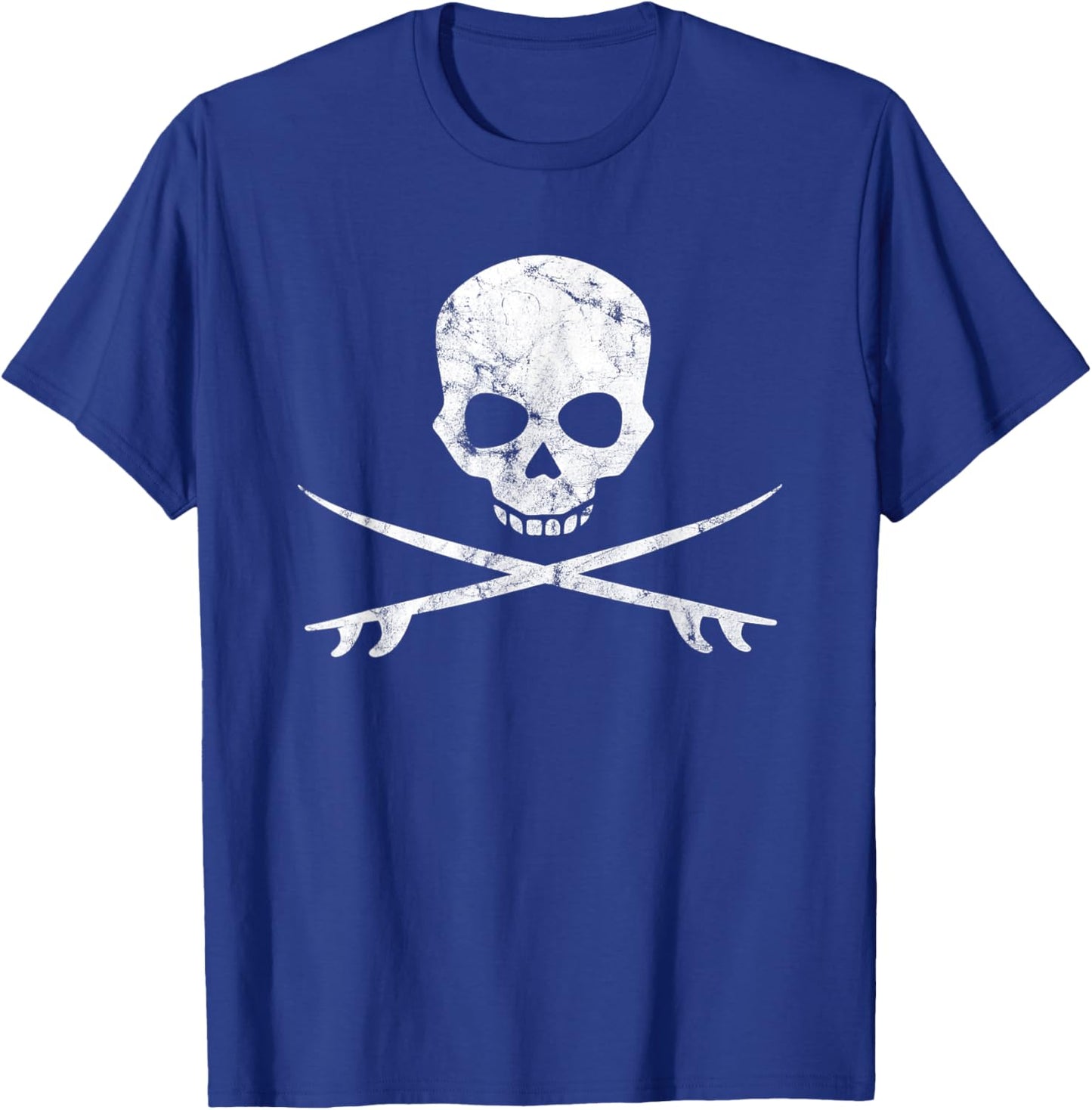 Skull & Surfboard surf vintage T-Shirt - T-Shirt | Royal
