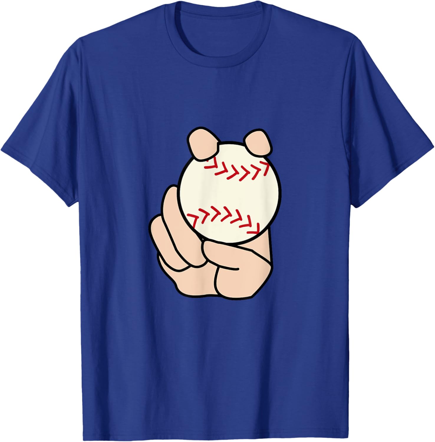 Baseball Pitcher Curveball T-Shirt - T-Shirt | Royal