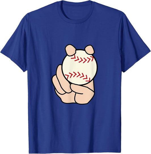 Baseball Pitcher Curveball T-Shirt - T-Shirt | Royal