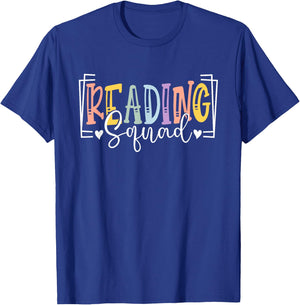 Reading Specialist Squad School Reading Interventionist Team T-Shirt - T-Shirt | Royal