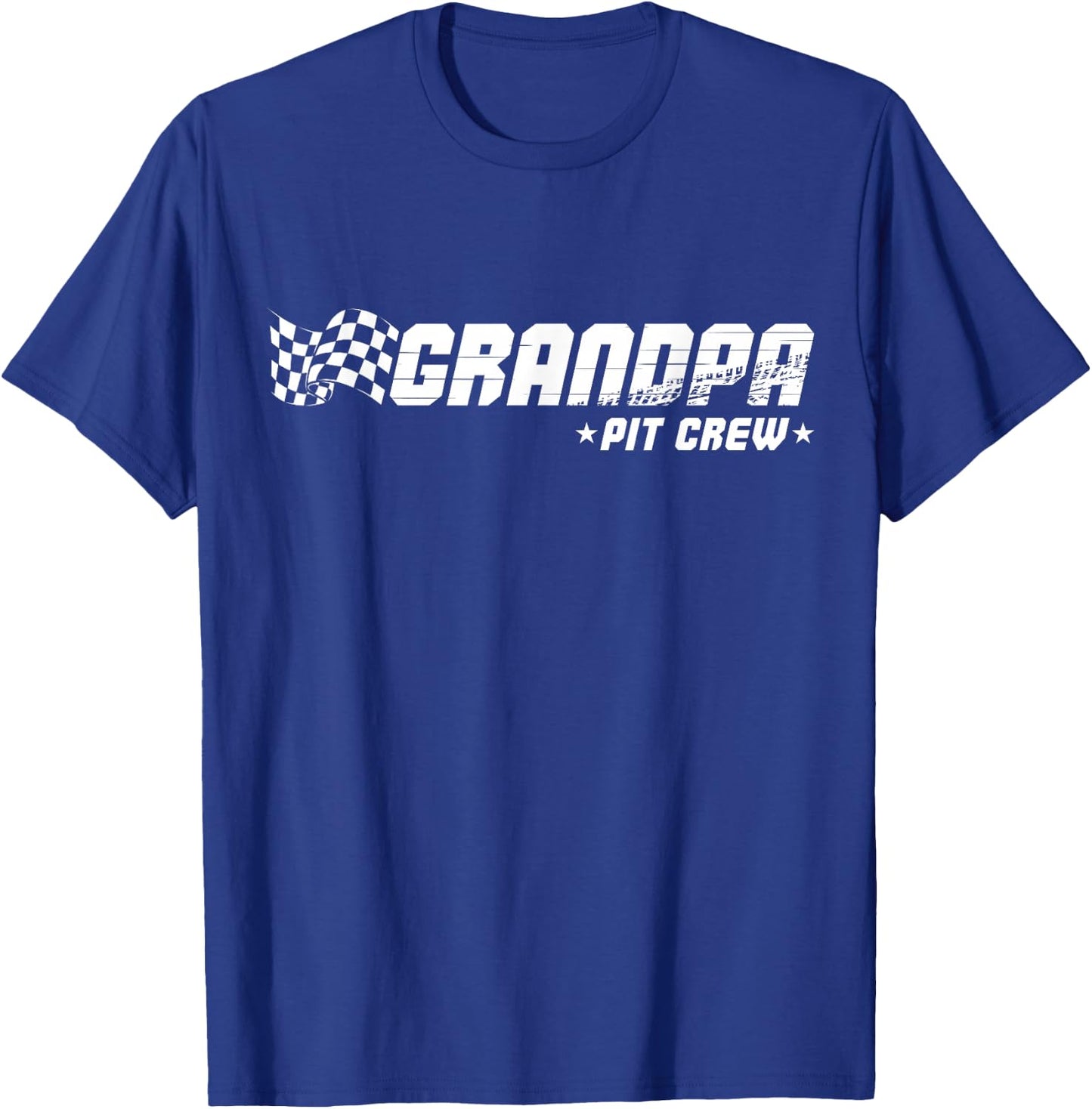 Grandpa Pit Crew Race Car Birthday Family Racing T-Shirt - T-Shirt | Royal
