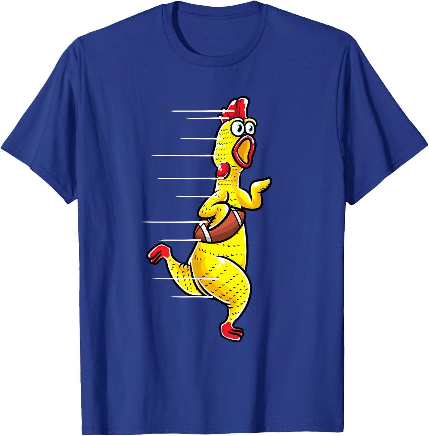 Funny Rubber Chicken With Football Sports Men Kids T-Shirt - T-Shirt | Royal