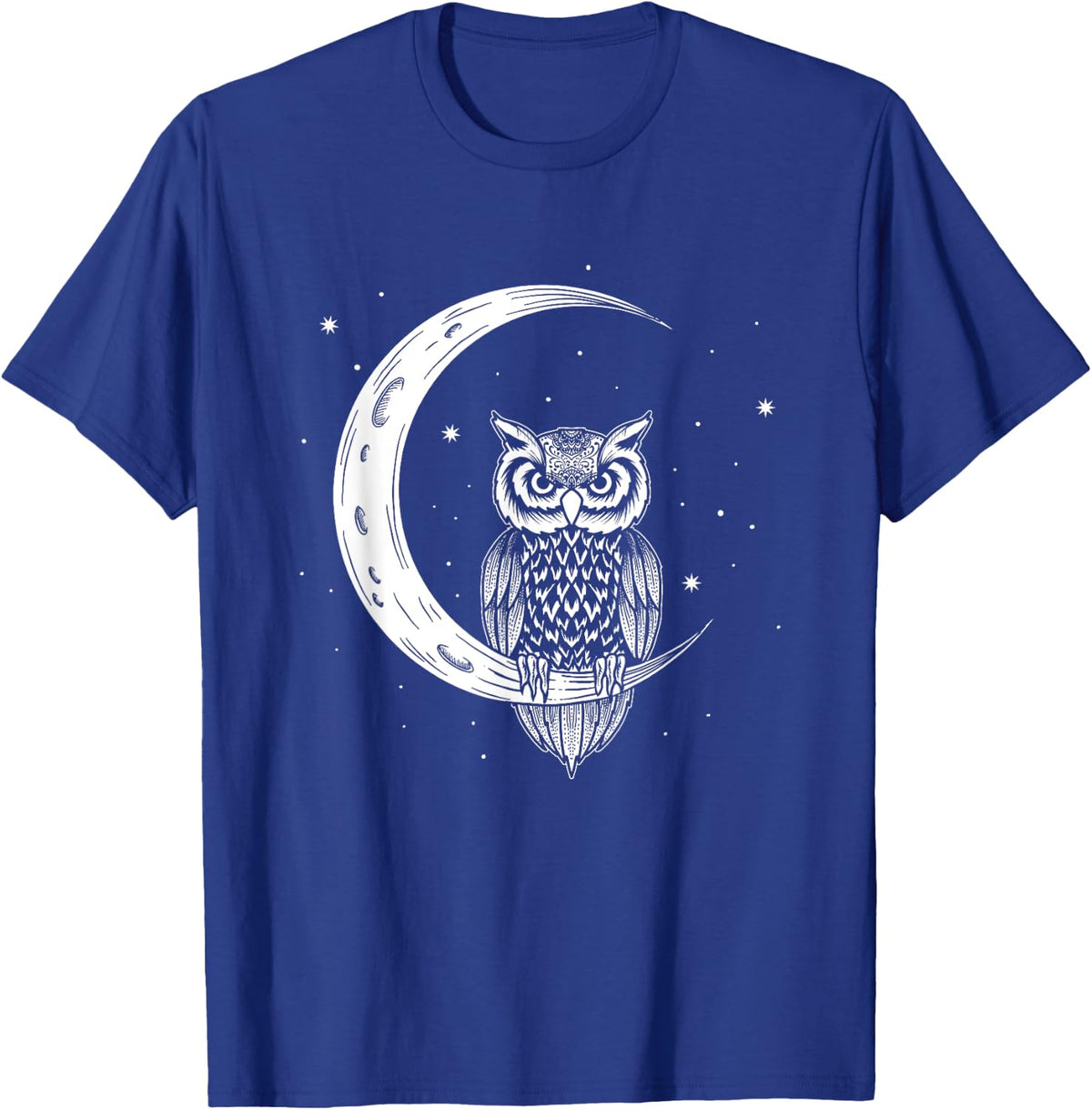 Hanging Owl In The Night Sky - Owlet Birds Lover T-Shirt - T-Shirt | Royal