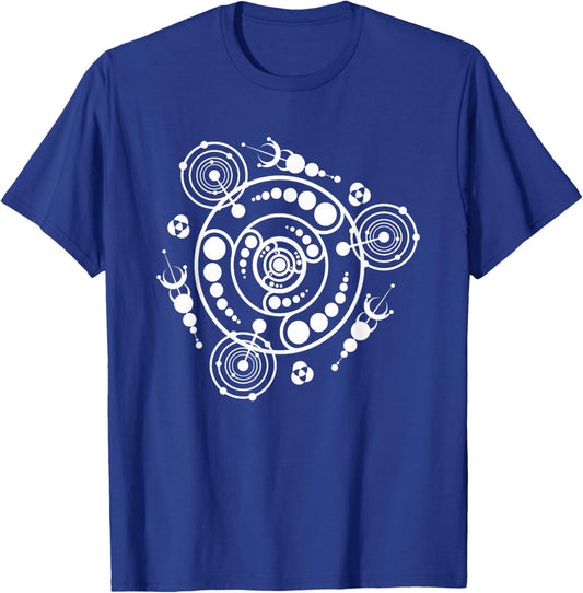 Crop Circle Space Alien Galaxy UFO Illustration Art Designer T-Shirt - T-Shirt | Royal