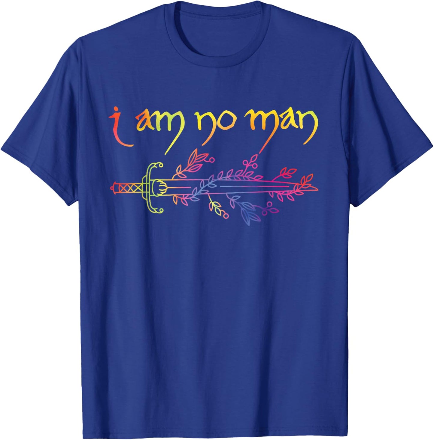 I Am No Man Hippie Design T-Shirt - T-Shirt | Royal