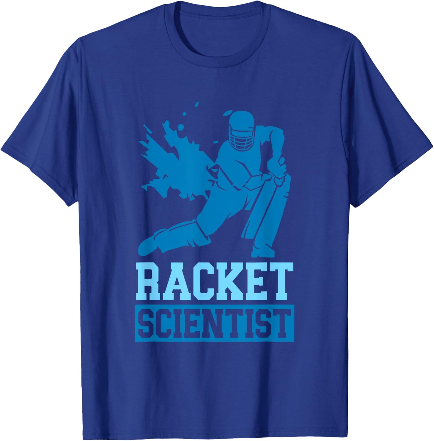 Cricket Sports Cricket Player Racket Scientist T-Shirt - T-Shirt | Royal
