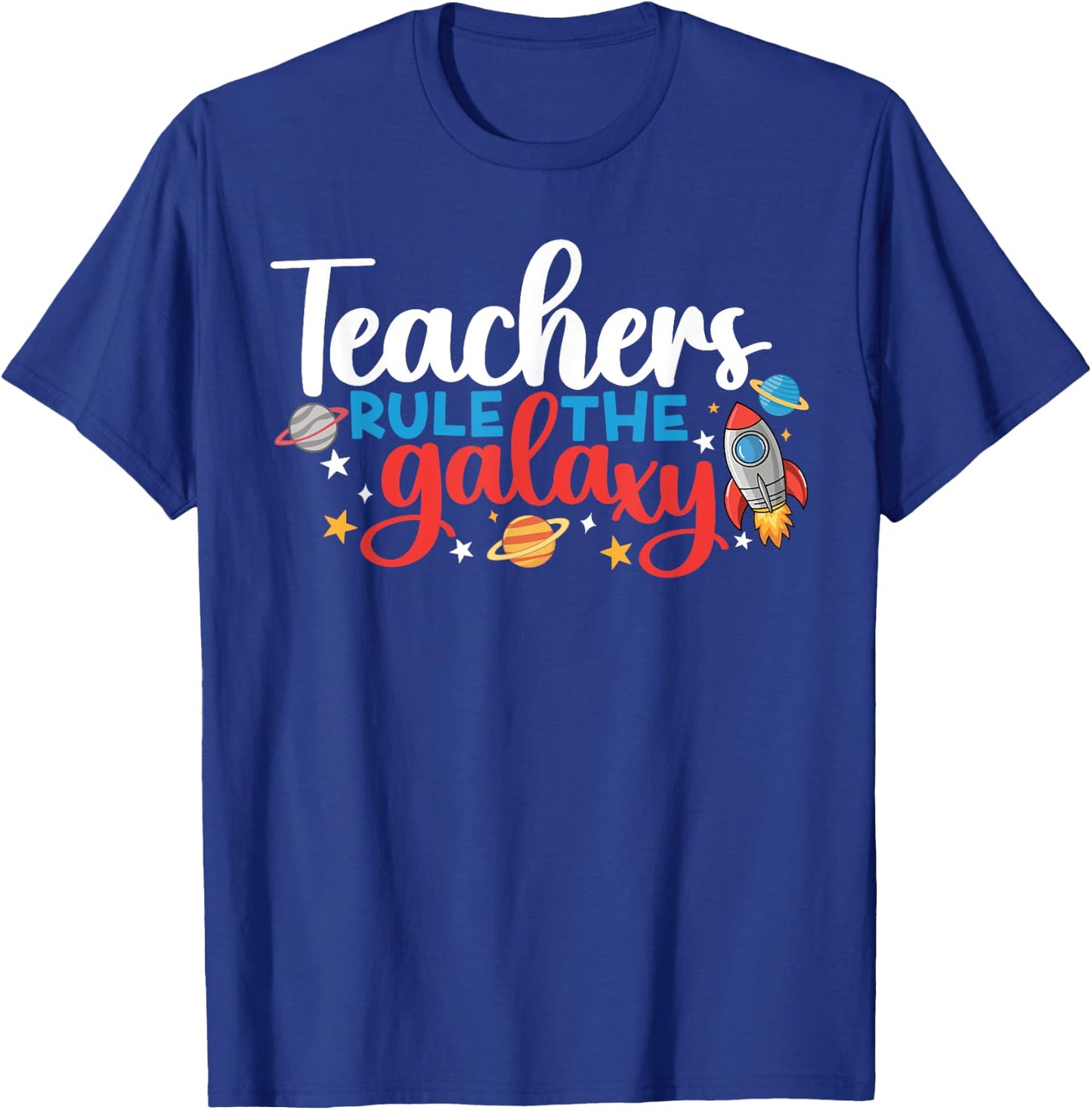 Space Lover Teacher Life Back To School Space Rocket T-Shirt - T-Shirt | Royal