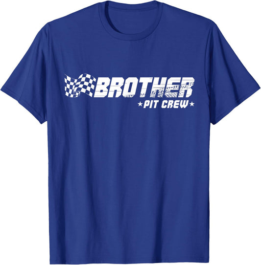 Brother Pit Crew Race Car Birthday Family Racing T-Shirt - T-Shirt | Royal
